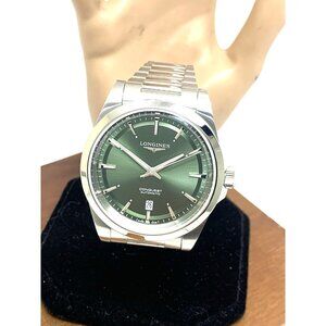 Longines Men's Watch L38304026 Conquest Swiss Automatic Green Dial Steel 41mm